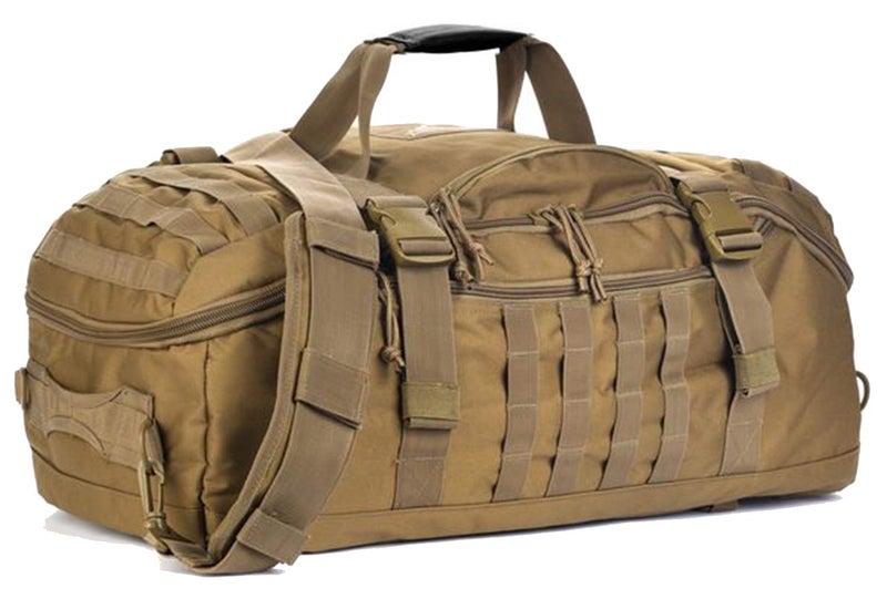 Miramrax Travel Duffle Bag Backpack for Men - Large Tactical Bags Weekender Gym Bag for Overnight Traveling Military Workout Deployment Sports (Coyote, 80L) - Image 1