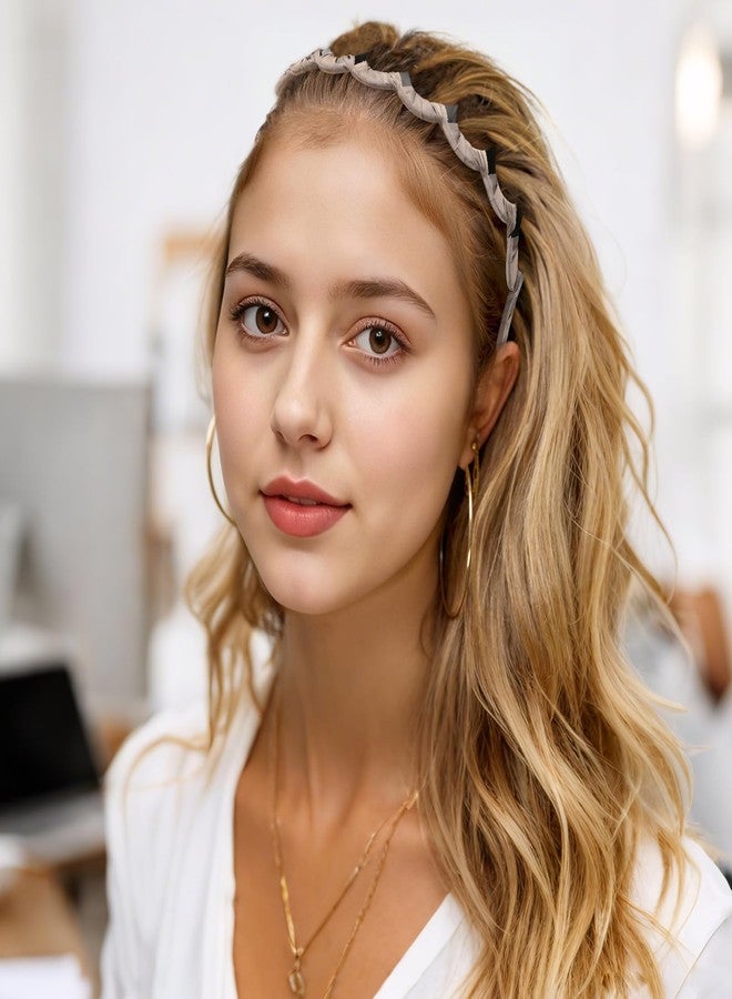 Auseibeely 6 Pcs Zig Zag Headbands for Women, Non Slip Wavy Comb Headband with Teeth, Plastic U Shape High Skull Headband for Girls Teen Men, Fashion 90s Hair Accessories, Ideal for Christmas Gifts - Image 4
