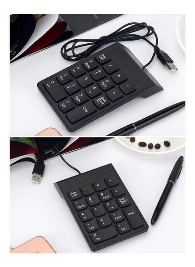 Generic Wired Usb 18 Keys Numeric Slim Mini Number Pad For Imac/Mac Pro/Macbook/Macbook Air/Pro Black  - Image 1