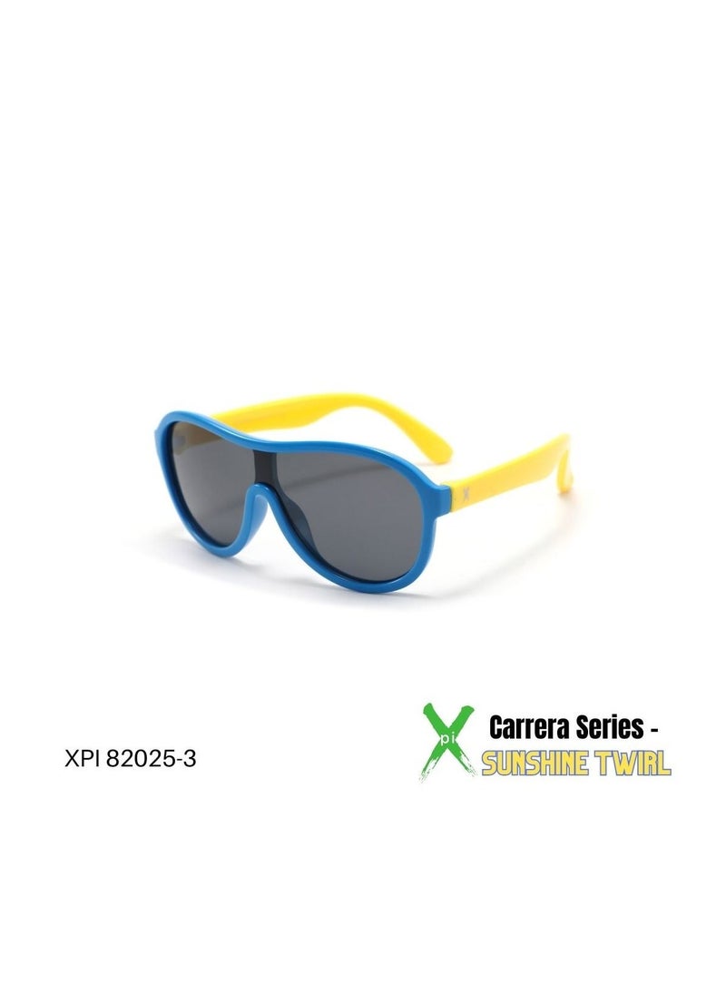 XPI Carrera Series – Sunshine Twirl Kids Sunglasses - Polarized - 100% UV Protection  - Image 4