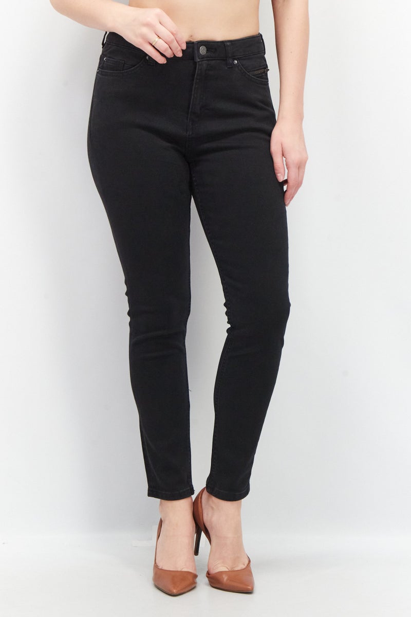 ESPRIT جينز نسائي ضيق قابل للتمدد، أسود - Image 1