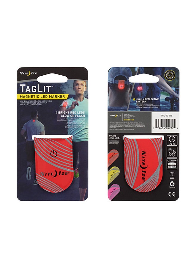 NiteIze علامة LED مغناطيسية من TagLit - أحمر  - Image 1