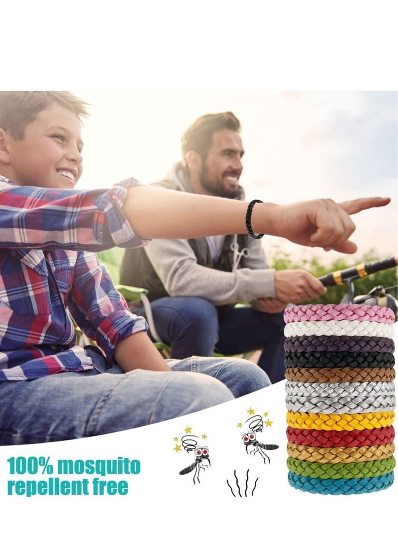 SYOSI - Mosquito Repellent Bracelet 12 Pack, Natural Anti Bug Wristbands 100%Ingredient for Adults & Kids, Outdoors up to 300 Hours of Protection for Sports and Outdoor Activities - Image 1