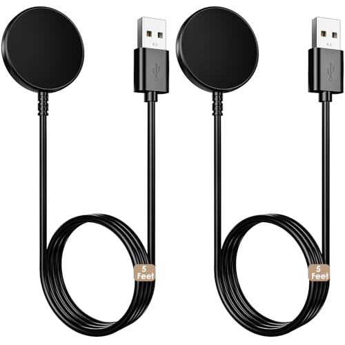 Autallgee 2 Pack 5FT for Samsung Galaxy Watch Charger Compatible with Watch 8/8 Classic/Ultra/7/6/6 Classic/5/5 Pro/4/4 Classic/3/Active/FE USB A Magnetic Fast Charging - Image 1