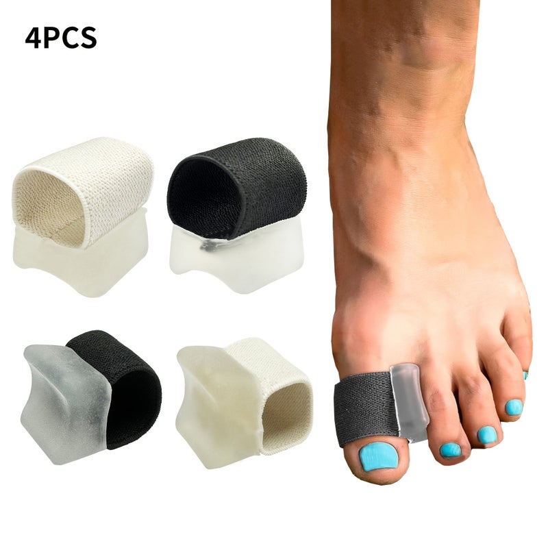 Beige Gel Toe Spacers for Men Women Silicone Splint 3 Sizes Reusable - Image 1