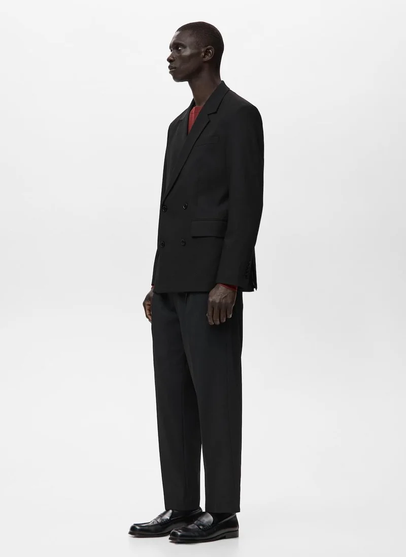 Mango Man  Boston regular-fit double-breasted suit jacket for Men | Best Price UAE