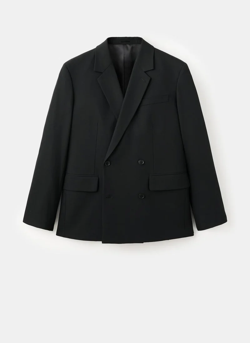 Mango Man  Boston regular-fit double-breasted suit jacket for Men | Best Price UAE