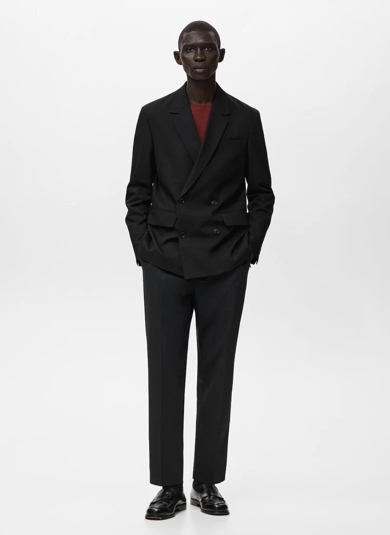 Mango Man  Boston regular-fit double-breasted suit jacket for Men | Best Price UAE