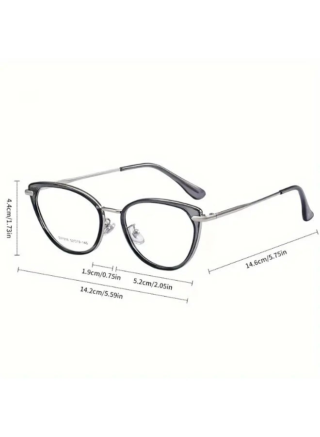 SCENT HOUSE Retro Cat Eye Blue Light Blocking Glasses for Women – Clear Lenses, Small PC Frame, Metal Hinges, Stylish Computer Eyewear for Daily Use (Includes Eyeglass Case) - Image 3