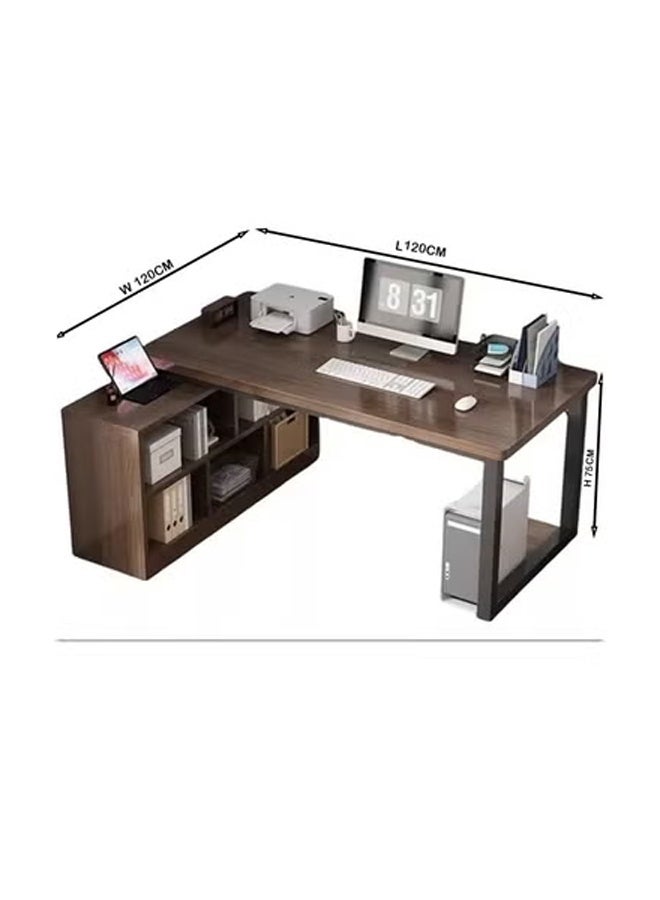 كيكي طاولة كمبيوتر وطاولة متعددة الوظائف للمكتب المنزلي 120*120*75 سم - Image 5