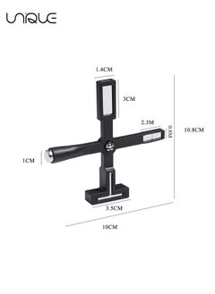 Unique 5 in 1 Magnet for Cat Eye Gel Nail Polish, Multifunctional Magnetic Nail Tool, Upgraded Cross Cat Eye Magnet for Nail Designs 3D Cateye Nail Gel Strong Nail Art Magnet Home Salon(Black)  - Image 2