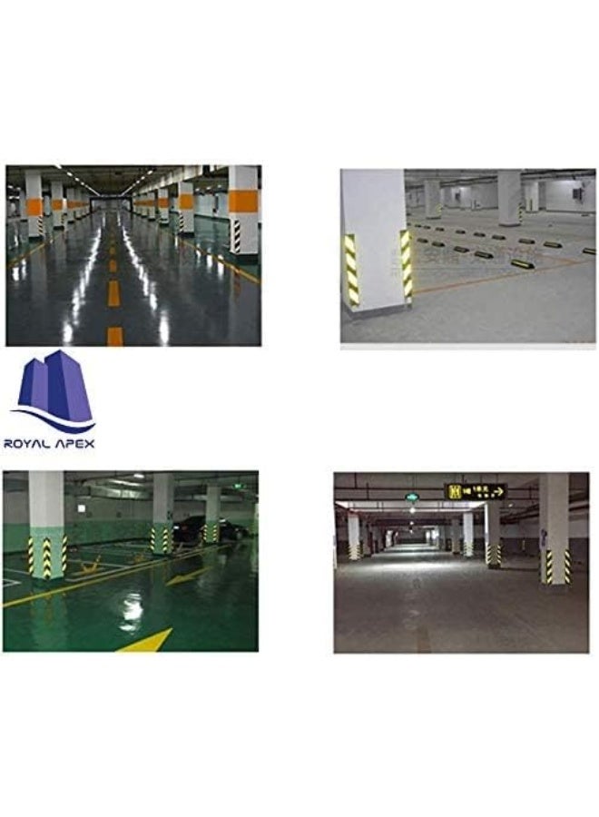 Royal Apex Car Parking Protector Garage and Warehouse Columns Wall Warning Rubber Corner Guard, Bumper Protectors and Anti-scratch Rubber, Yellow & Black, Corner Guards, 80x9x9 cm - Image 4
