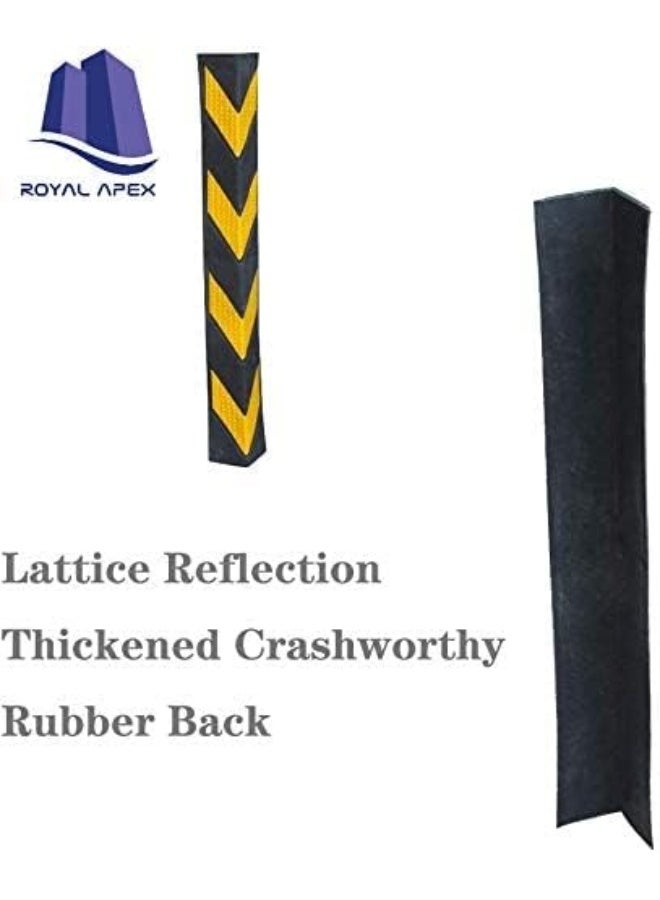 Royal Apex Car Parking Protector Garage and Warehouse Columns Wall Warning Rubber Corner Guard, Bumper Protectors and Anti-scratch Rubber, Yellow & Black, Corner Guards, 80x9x9 cm - Image 3