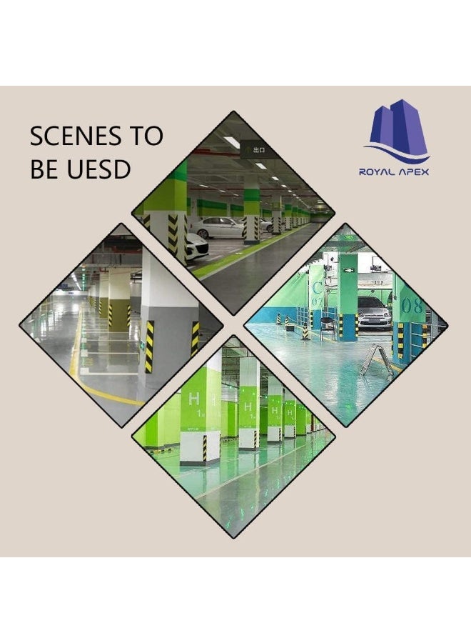 Royal Apex Car Parking Protector Garage and Warehouse Columns Wall Warning Rubber Corner Guard, Bumper Protectors and Anti-scratch Rubber, Yellow & Black, Corner Guards, 80x9x9 cm - Image 5