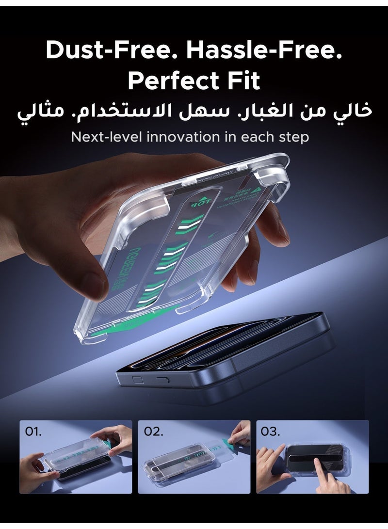 Ugreen 3 in 1 for iPhone 17 Pro Max 1* Magnetic Case with 2-Pack Auto-Align Screen Protector, Compatible with MagSafe, Delay-Yellowing Military-Grade Protection, Shockproof Slim Magnetic Case for 17 Pro Max - Image 2