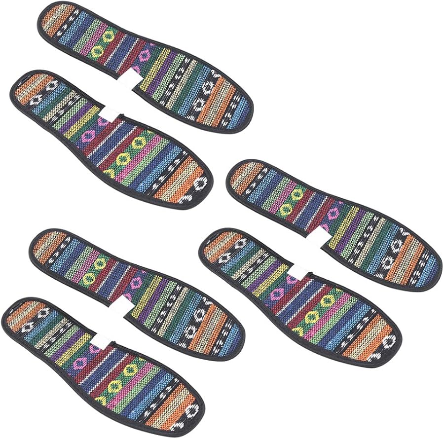Charcoal Handwoven Sports Insoles 3 Pairs Breathable Moisture Wicking Cushion For Running Hiking