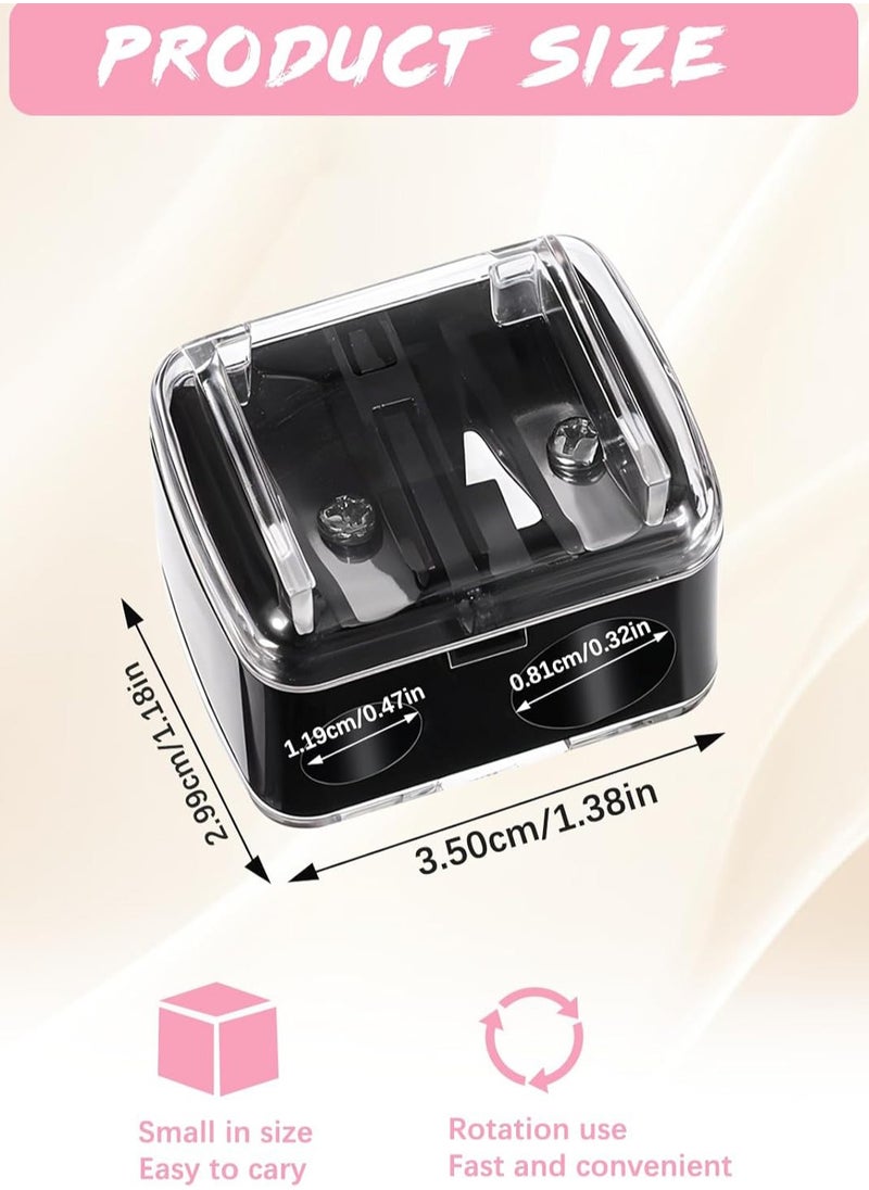 NIIMBOT - 4 Pcs Pencil Sharpener Eye Liner Sharpener, Dual Holes Eye Liner Pencil Sharpener, Multi Colors Cosmetic Sharpener for Lipliner Eyeliner Pencil, Portable Make Up Manual Sharpener - Image 1