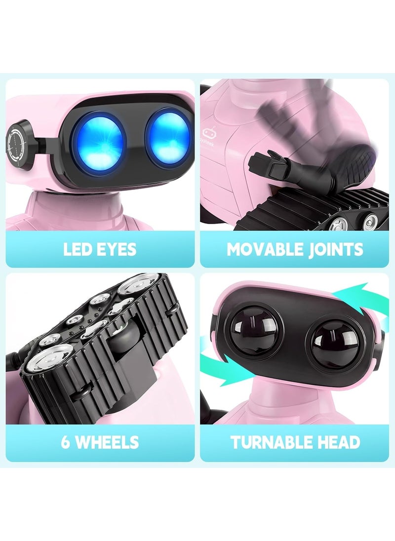 Remote Control Robot Toy Rechargeable Emo Robot - Pink