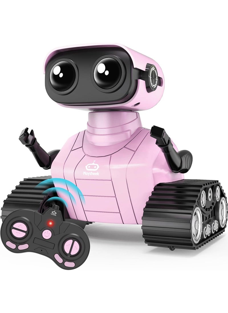 Remote Control Robot Toy Rechargeable Emo Robot - Pink
