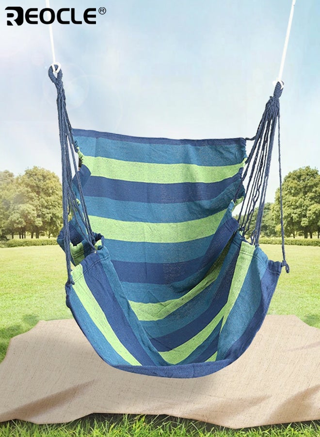 ريوكل كرسي أرجوحة محمول للتخييم في الهواء الطلق يوفر راحة ومتانة حبل معلق قوي معدات ترفيه مثالية للاستخدام الخارجي الشرفات غرف النوم التراسات - Image 3