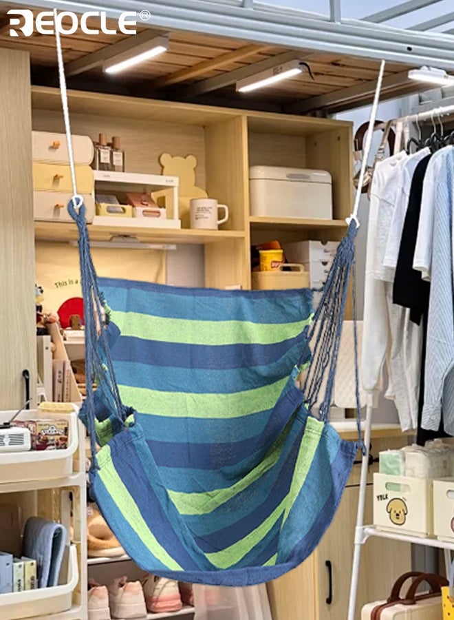 ريوكل كرسي أرجوحة محمول للتخييم في الهواء الطلق يوفر راحة ومتانة حبل معلق قوي معدات ترفيه مثالية للاستخدام الخارجي الشرفات غرف النوم التراسات - Image 2