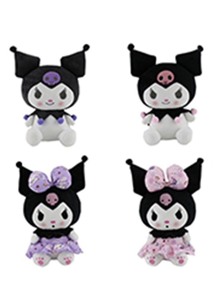 Kuromi Plush Toys Little Devil Cartoon Series Soft Toys Cute Anime Soft Plush Doll Stuffed Pillow For Kids Girl Fans (Black)  - Image 5