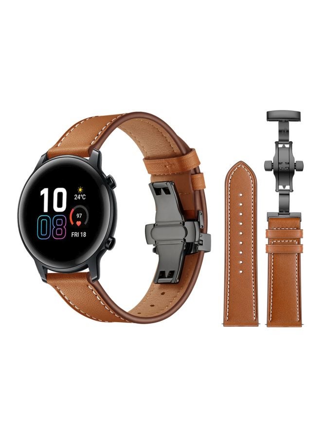 Perfii Replacement Band For Honor MagicWatch 2 42 mm Brown - Image 2