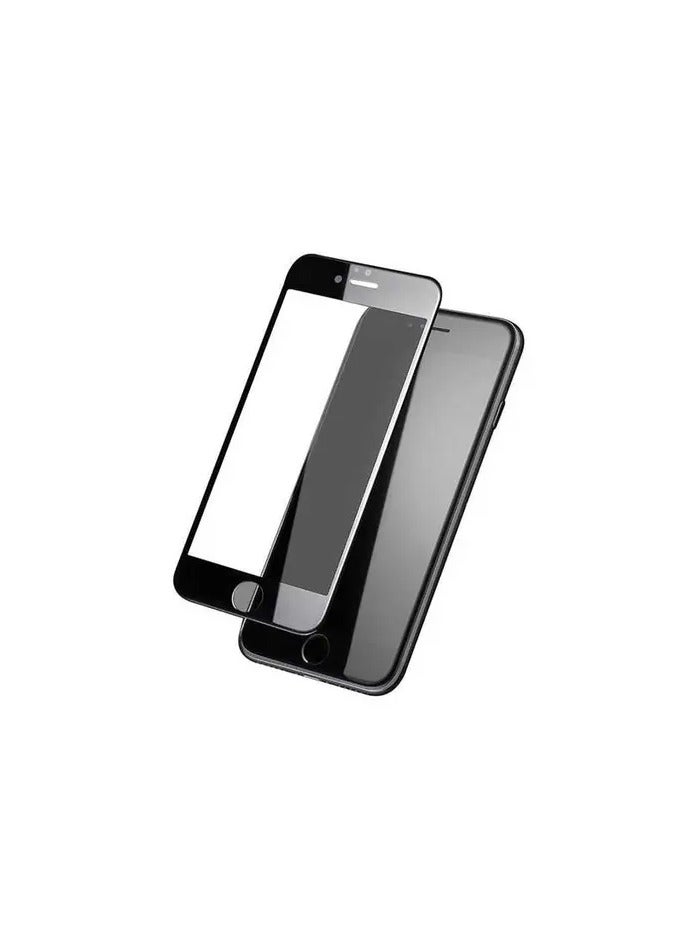 ديفيا واقي شاشة كامل من الزجاج المقوى ثلاثي الأبعاد لهاتف iPhone 7 / مضاد لبصمات الأصابع / تصميم مضاد للانعكاس / مضاد للخدش / شفاف للغاية - أسود - Image 1