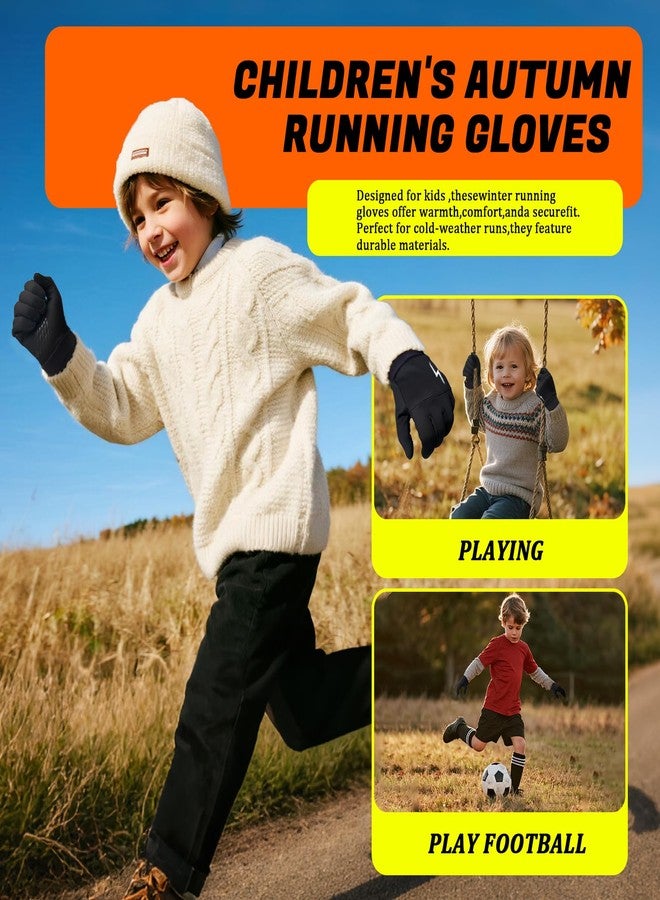 Rioomui Kids Winter Gloves - Anti-Slip & Touchscreen Warm Gloves for Cold Weather with Reflective Stripes, Durable & Comfortable Design for Safety Reflective Stripes-Black-XL - Image 5