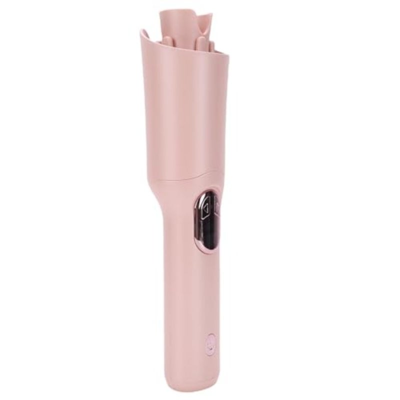Automatic Hair Curler, Cordless Curling Wand with Digital Display and 3 Temperature Settings 160C 180C 200C, Semi Enclosed Design for Beach Waves, Built in 2600mAh Battery for Pink - Image 4