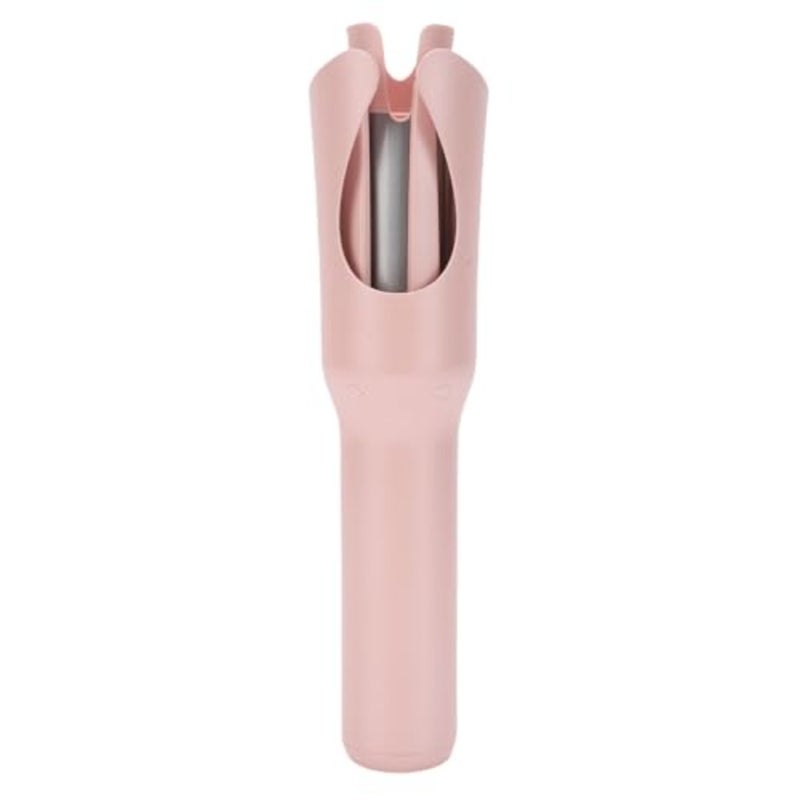 Automatic Hair Curler, Cordless Curling Wand with Digital Display and 3 Temperature Settings 160C 180C 200C, Semi Enclosed Design for Beach Waves, Built in 2600mAh Battery for Pink - Image 1