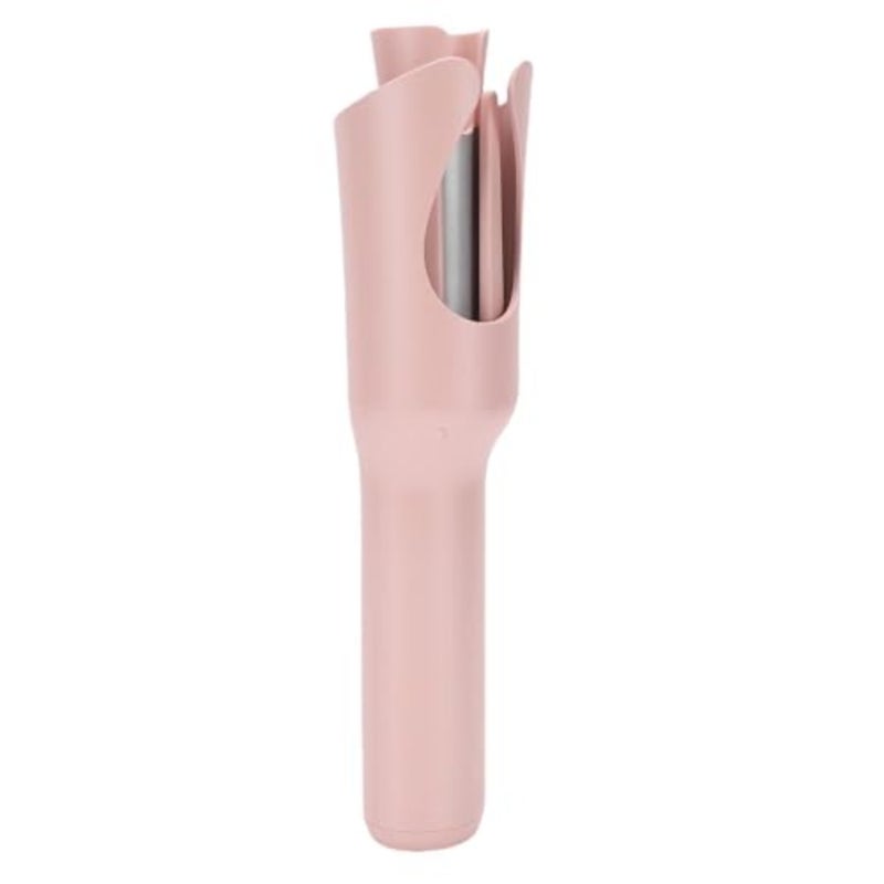 Automatic Hair Curler, Cordless Curling Wand with Digital Display and 3 Temperature Settings 160C 180C 200C, Semi Enclosed Design for Beach Waves, Built in 2600mAh Battery for Pink - Image 3