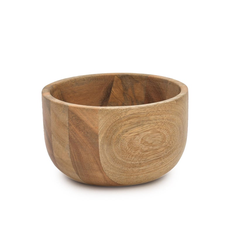 OGGN Natural Mixwood Mixing & Serving Bowl, Handmade Wooden Salad Bowls, Antique Soup Serve Ware, Elegant Multipurpose Bowl for Salads, Soups, Snacks (5 Inch) - Image 5