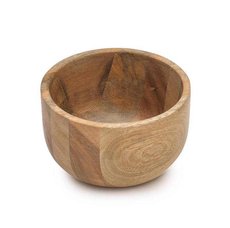 OGGN Natural Mixwood Mixing & Serving Bowl, Handmade Wooden Salad Bowls, Antique Soup Serve Ware, Elegant Multipurpose Bowl for Salads, Soups, Snacks (5 Inch) - Image 3