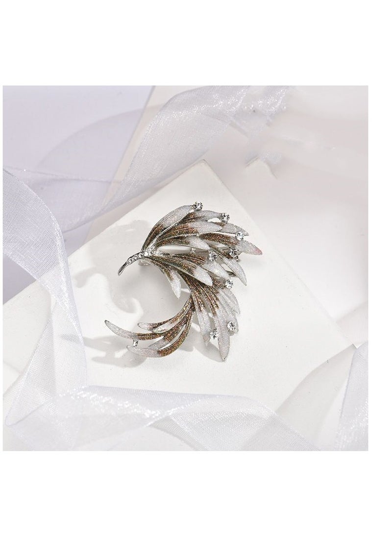 KUYING New Phoenix Feather Peacock Tail Brooch 