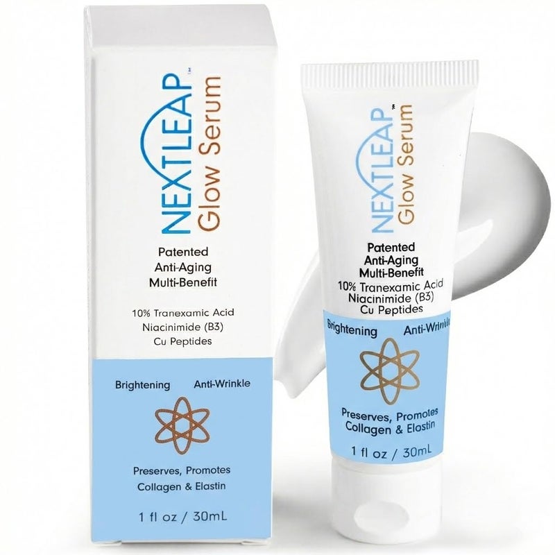 Next Leap Tranexamic Acid Serum 10% (Ultra-Pure) with Niacinamide & Powerful Copper Peptides - Gentle Effective Cream for Dark Spots, Lines and Wrinkles, Uneven Skin Tone - 1 Fl Oz - Image 1