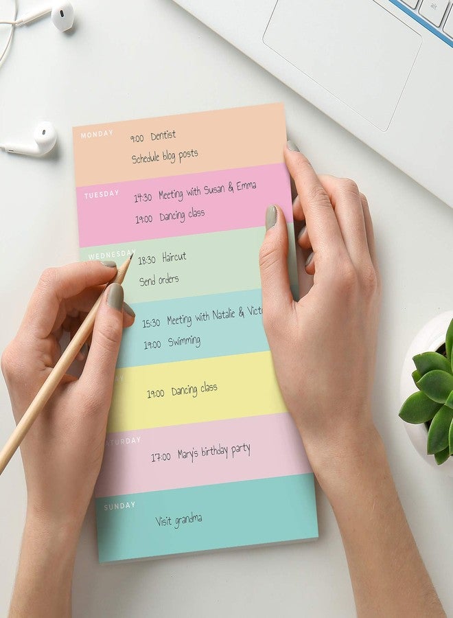 Sweetzer & Orange Daily Planner by Sweetzer & Orange - Undated 2026 pad - Colorblock Magnetic To Do List Notepad - Mon to Sun Agenda and Habit Tracker Organizer, Desk Pad for College Student, Office or Home - Image 3