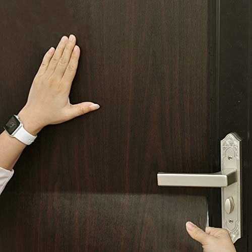 wolpin DIY Self Adhesive Wood Wallpaper (45 x 600 CM, Black Brown) | PVC Vinyl Shelf Liner for Door Furniture Almirah Table Top Wardrobe | Decorative Contact Paper Kitchen Cupboard Décor - Image 2