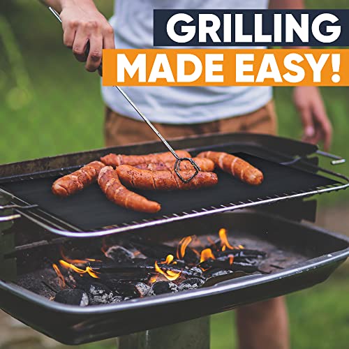 Linda's Essentials Extra Large Grill Mats for Outdoor Grill Mat (3 Pack) - Reusable Heat-Resistant Grilling Mats for Outdoor Grill, Non Stick Grill Matt, Easy Clean BBQ Mats for Outdoor Grills - Image 2