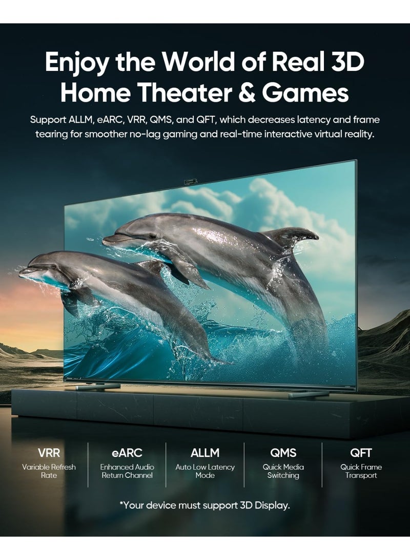 كابل HDMI 2.1 فائق السرعة (3 متر) - كابل HDMI معتمد بسرعة 48 جيجابت في الثانية، يدعم دقة 8K بمعدل 60 هرتز، و4K بمعدل 120 هرتز، و10K، وتقنية HDR10، وeARC، وسلك مضفر، متوافق مع PS5، وXbox Series X، وRoku TV، وHDTV، والكمبيوتر الشخصي، ومشغل Blu-ray - Image 5