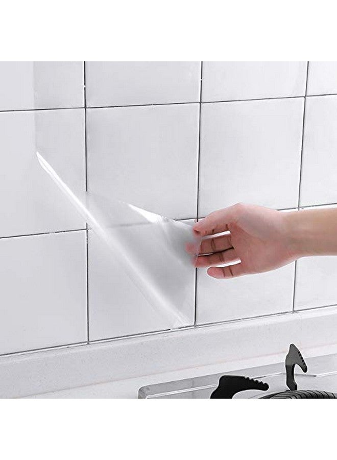 Ismoon Clear Contact Paper Roll 17.7'' x 118'' Clear Glossy Self-Adhesive Film Cover Removable Protective Film Transparent Liners Drawers Shelves Kitchen Cabinets Desks Fridge Roll - Image 1