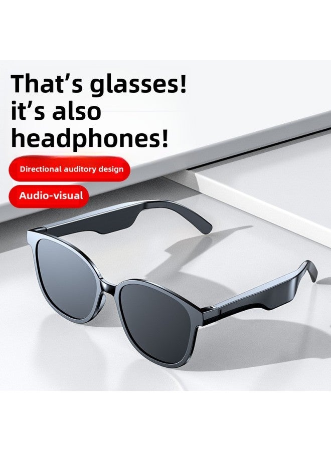 Direct Sales Bluetooth Smart Glasses Air Conduction Glasses Bluetooth Sunglasses Can Listen To Music To Answer The Phone-Color:White - Image 3