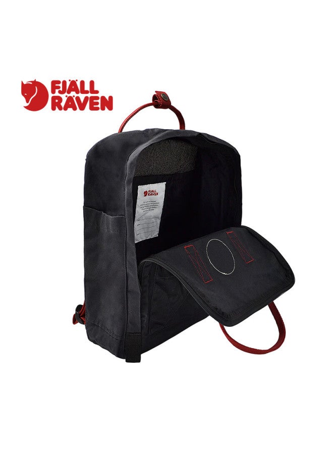 Fjallraven Backpack, Large Capacity School Bag, Commuter Laptop Bag, 23510-550 Black-buffalo Red, 16l - Image 1