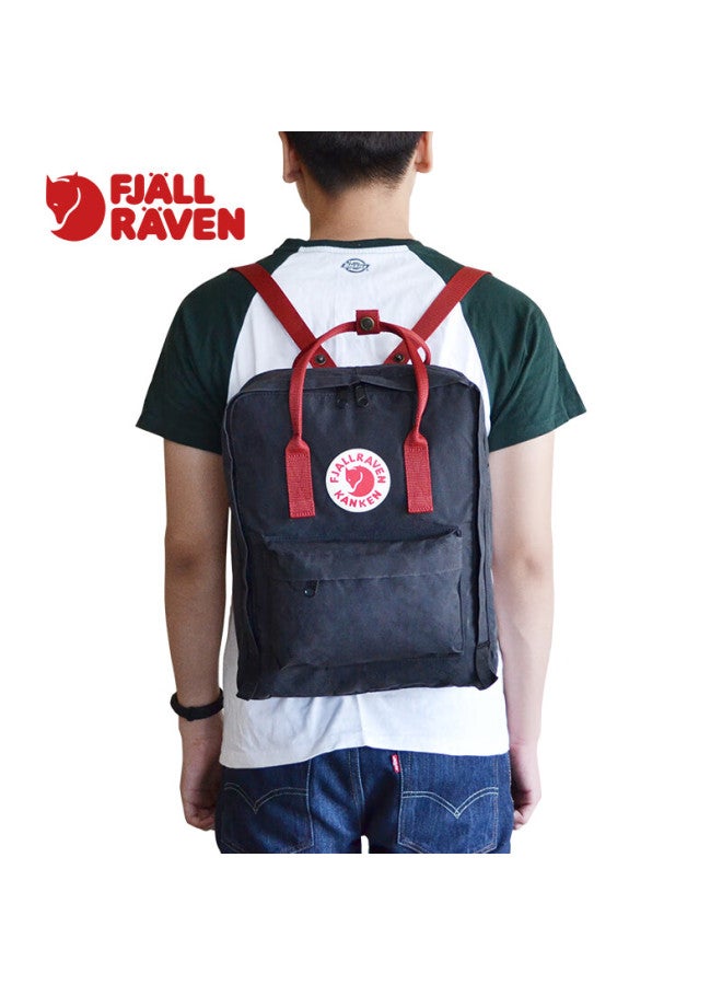 Fjallraven Backpack, Large Capacity School Bag, Commuter Laptop Bag, 23510-550 Black-buffalo Red, 16l - Image 2