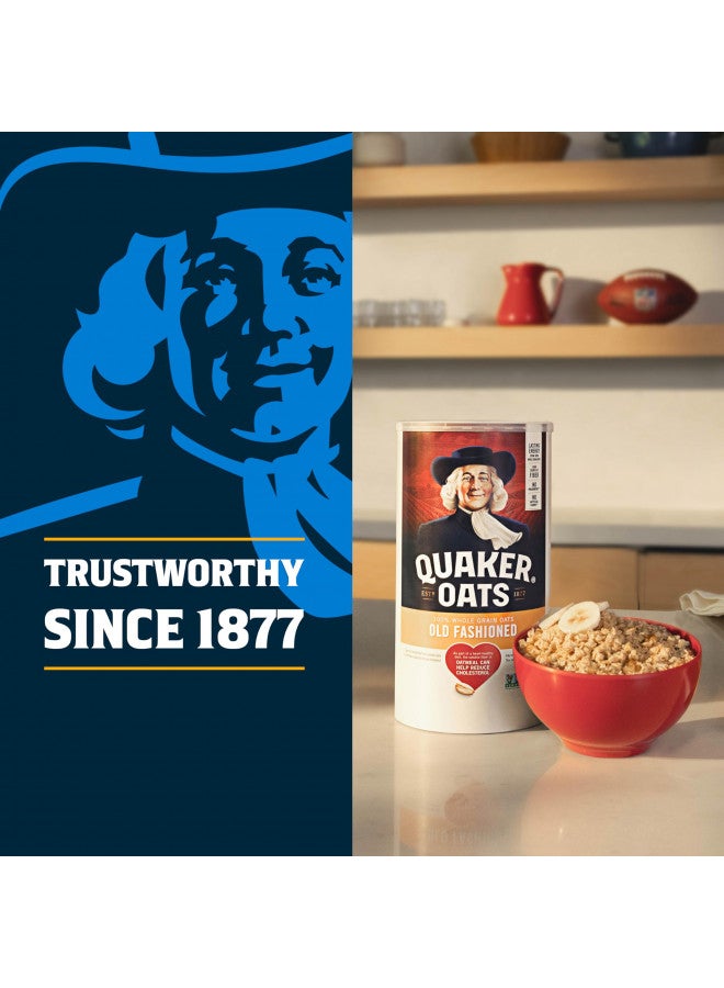 Quaker Quaker Old Fashioned Rolled Oats, Non GMO Project Verified, Two 64oz Bags in Box, 90 Servings, 4 Pound (Pack of 2)  - Image 1