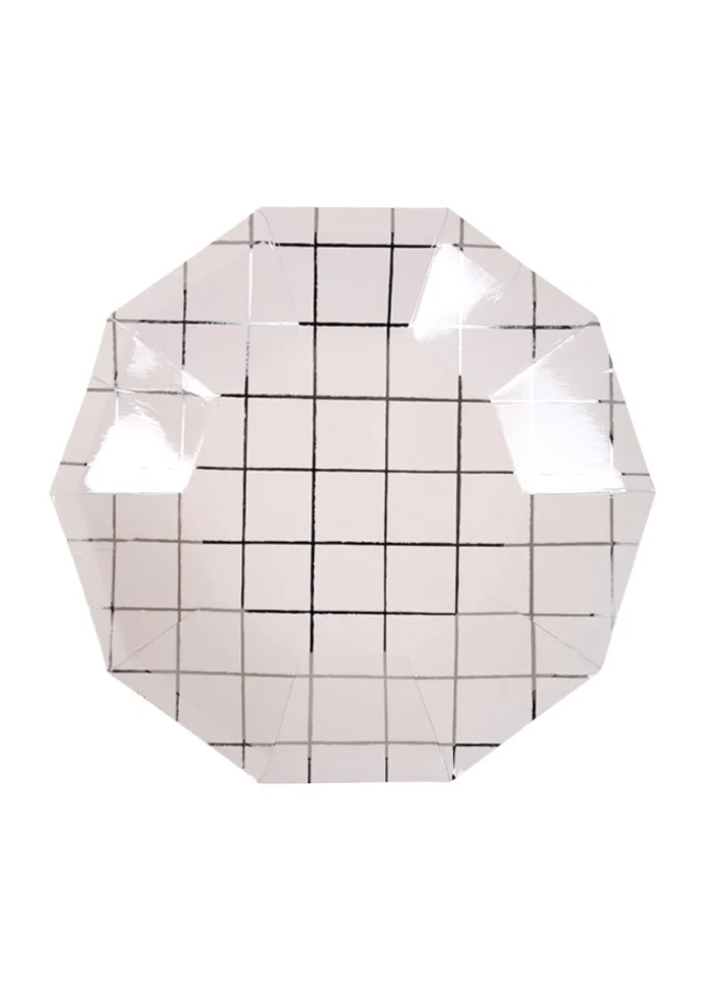 Meri Meri Small Silver Grid Plates