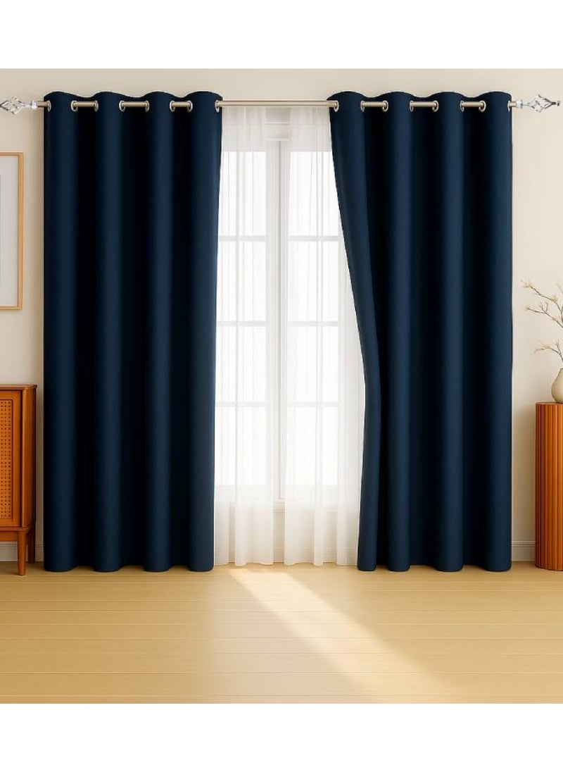 MAXQON Heavy Duty Extendable Double Curtain Rod 2 Meter Adjustable Sturdy Steel Silver  - Image 4