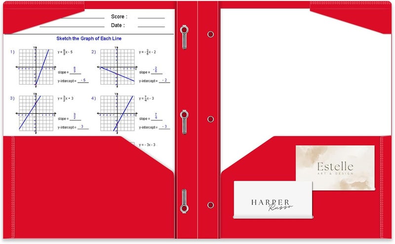 BAOFALI 12 Pack A4 Pocket Plastic Folder 2 Pockets and 3 Prongs 2 Card Slots, Durable, Tear-Resistant Heavy Duty Pocket Folders with Prongs, Colored Prong Folders for Schoolwork & Officer - Image 2