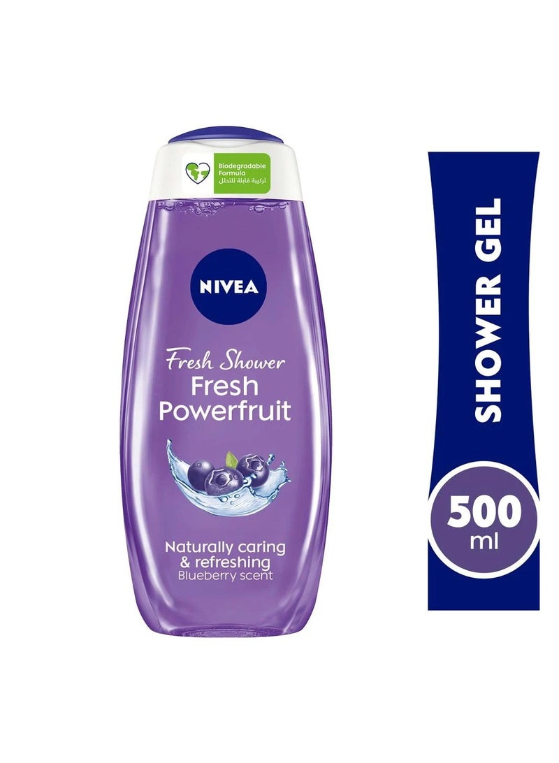 Nivea Fresh Power Fruit Refreshing Shower Gel with Raspberry Fragrance - 250 ml - Image 3