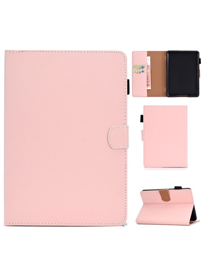HuHa Case Cover For Kindle Paperwhite 4 / 3 / 2 / 1 Solid Color Tablet PC Universal Magnetic Horizontal Flip Leather Case with Card Slots & Holder Pink 
